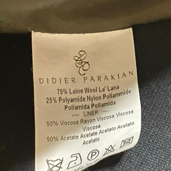 DIDIER PARAKIAN French Designer Wool Blend Jacket Sz 44/14 Multi texture - Picture 6 of 8